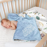 Lofaris Dragon Castle Leaves Clouds Boys Minky Baby Blanket